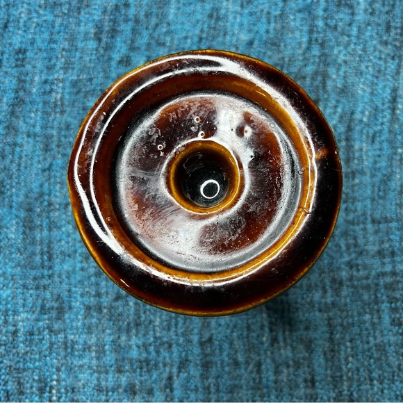 Vintage Midcentury Moderny Drip Glaze Ceramic Tapper Pillar Candle Holder - Picture 6 of 7